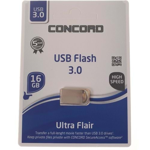 CONCORD C-3U16 16GB USB 3.0 METAL MİNİ FLASH BELLEK