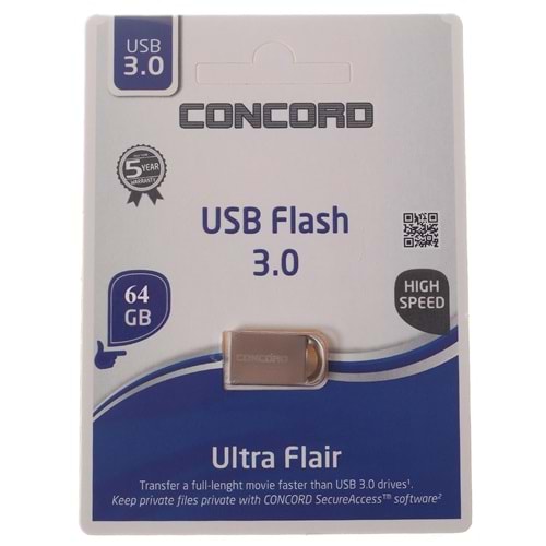 CONCORD C-3U64 64GB USB 3.0 METAL MİNİ FLASH BELLEK